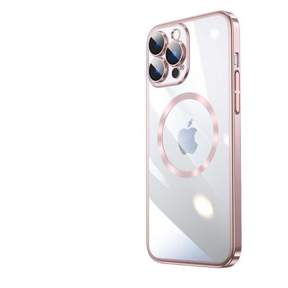 Apple iPhone 14 Pro Kılıf Wireless Şarj Özellikli Sert PC Zore Riksos Magsafe Silikon Kapak - 7