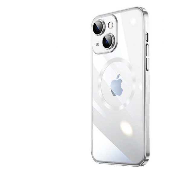 Apple iPhone 14 Kılıf Wireless Şarj Özellikli Sert PC Zore Riksos Magsafe Silikon Kapak - 8