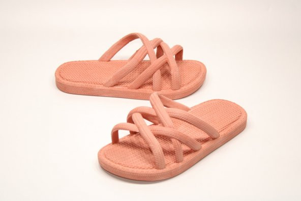 CASSO KIZ ÇOCUĞU KAYMAZ TABANLI SUYA DAYANIKLI EV BANYO BAHÇE YAZLIK PLAJ HAVUZ DENİZ BALKON TERLİĞ - 10