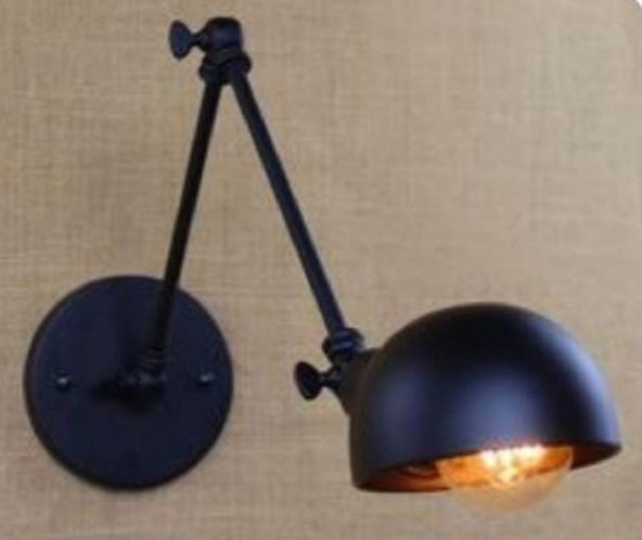 mylights  retro  rustik mafsalı hareketli vintage metal aplik okuma lambası gece lambası