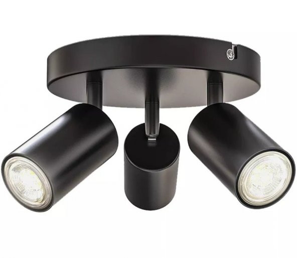 MYLİGHTS  MODERN ÜÇLÜ METAL LED SPOT GÜNIŞIĞI AMPULLÜ HAREKETLİ AVİZE - 3