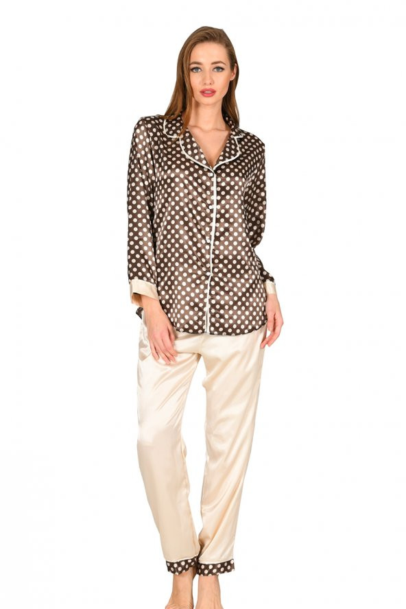 Saten Renkli Çeyizlik Pijama Takım ürün görseli