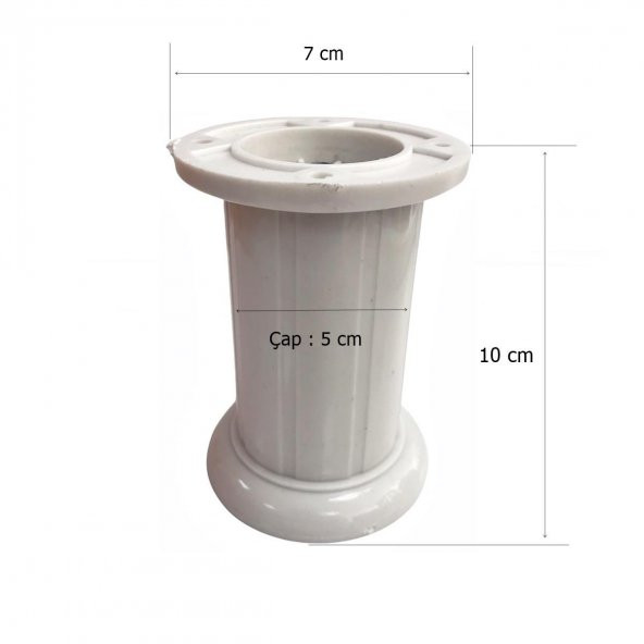 Safir Plastik Ayak Mobilya Koltuk Ayağı Sarı 10 cm - 2