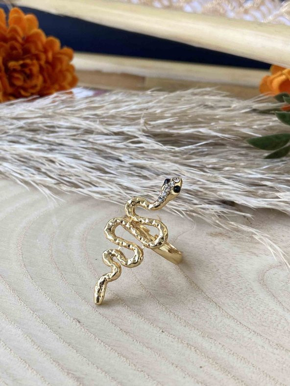 Aksesuar Çarşısı Yılan Yüzük  Gold - 3