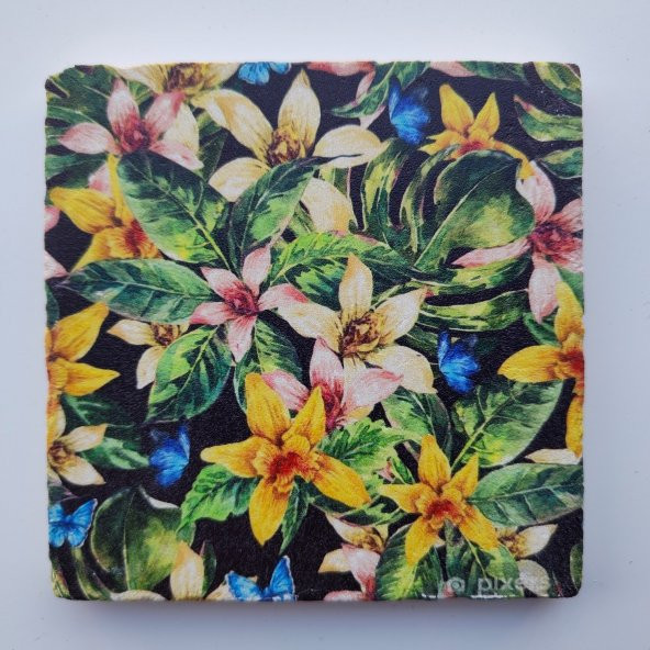 Şeker Portakalım Dekoratif Figürlü Doğal Taş Banyo Gider Kapağı Süsü Tekli 10X10 Cm