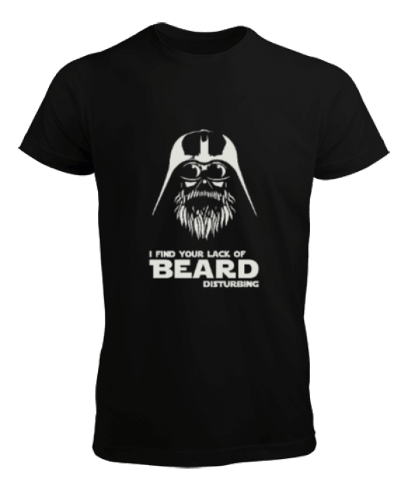I Find Your Lack Of Beard Disturbing Star Wars Siyah Erkek Tişört