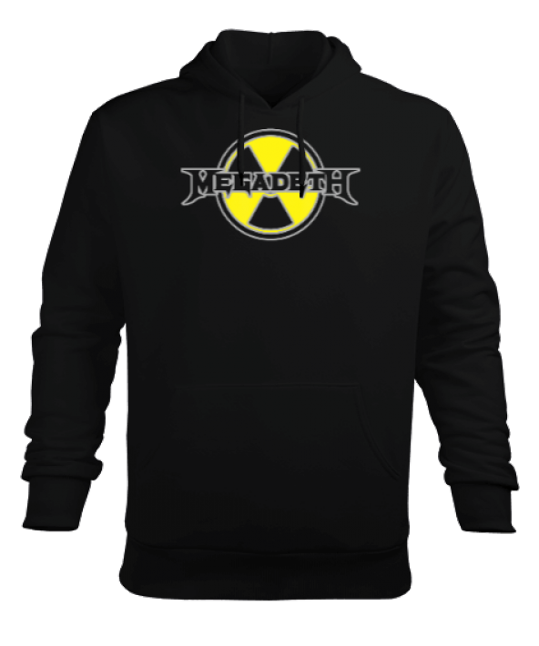 Megadeth Radioactive Metal  Siyah Erkek Kapüşonlu Hoodie Sweatshirt