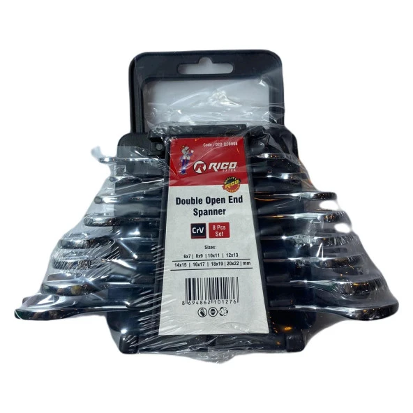 Rıco Açık Ağızlı Anahtar Seti 8 Parça Açık Ağaz Anahtar Seti