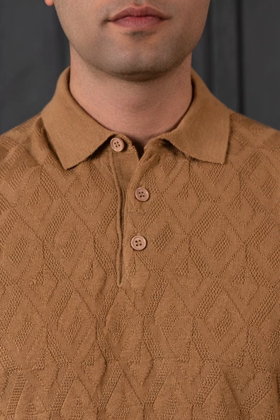 SAN&FA REGULAR FİT POLO YAKA YÜNLÜ ERKEK TRİKO KAZAK - Resim 4