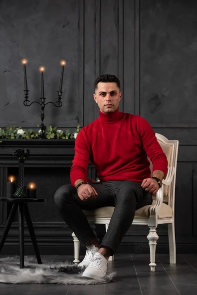 NEHİR BY AHMET ÜLKER REGULAR FİT BALIKÇI YAKA PAMUKLU ERKEK TRİKO KAZAK - 6