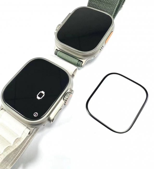 KNY Apple Watch Ultra 49 MM İçin Esnek Tam Kaplayan PPM Ekran Koruyucu Siyah