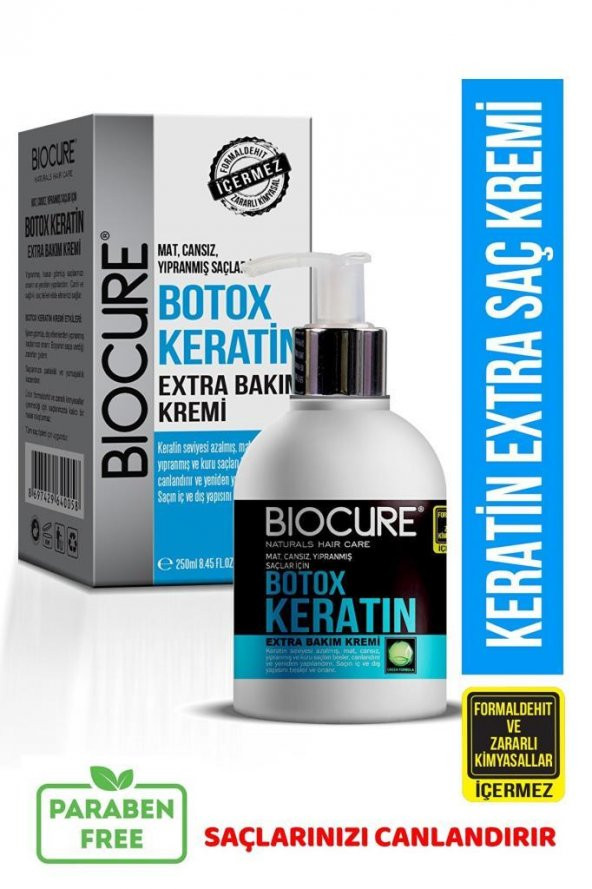 Biocure Keratin Extra Bakım Kremi 250 Ml.