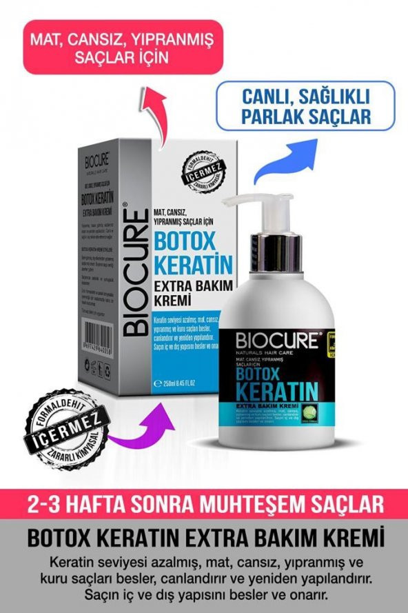 Biocure Keratin Extra Bakım Kremi 250 Ml. - 2