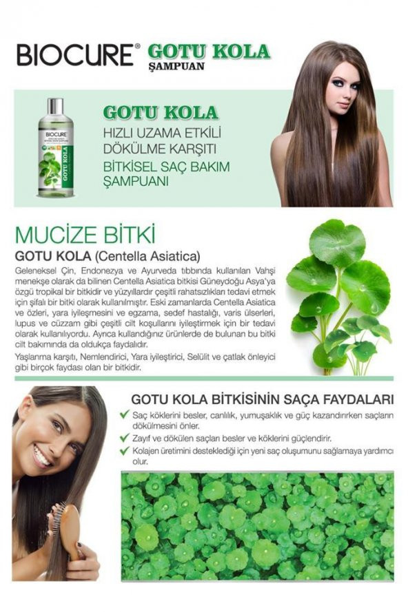 Biocure Dökülme Karşıtı ve Hızlı Uzama Etkili Bitkisel Saç Bakım Şampuanı 400 Ml. - 2