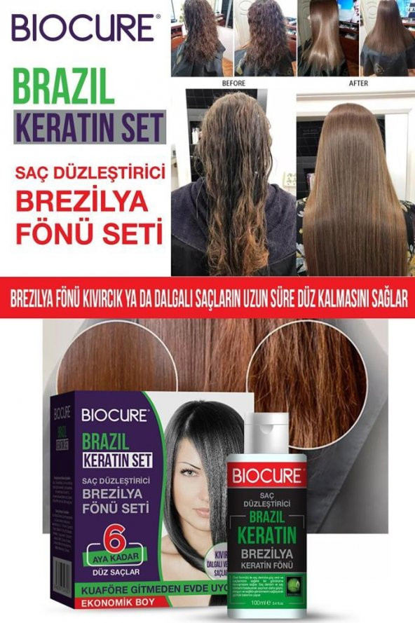 Biocure Saç Düzleştirici Keratin Brezilya Fönü Seti 100 Ml.+100 Ml. - 3