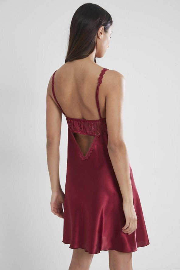 Saten Dantelli Gecelik & Sabahlık Takım - Resim 6