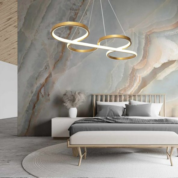 TT Aydınlatma TT025-ESK  Yılan Modeli Eskitme Boyalı Led Avize - Resim 3