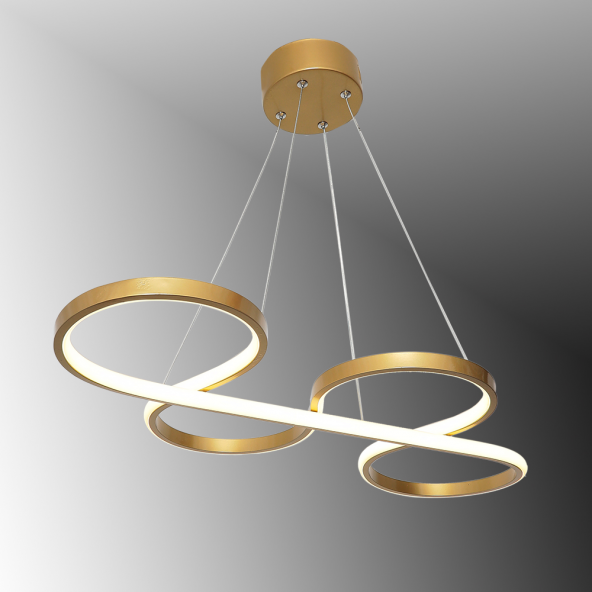 TT025-ESK TT Aydınlatma Yılan Modeli Eskitme Boyalı Led Avize