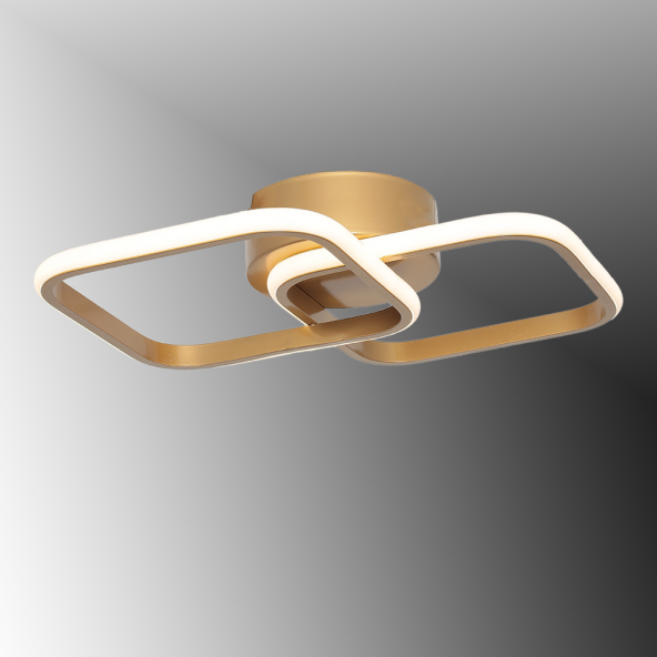 TT Aydınlatma TT405-2-ESK  Eskitme Boyalı 2 li Kare Led Avize