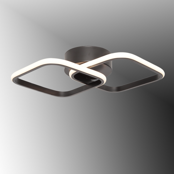 TT Aydınlatma TT405-2-SY Mat Siyah 2 li Kare Led Avize
