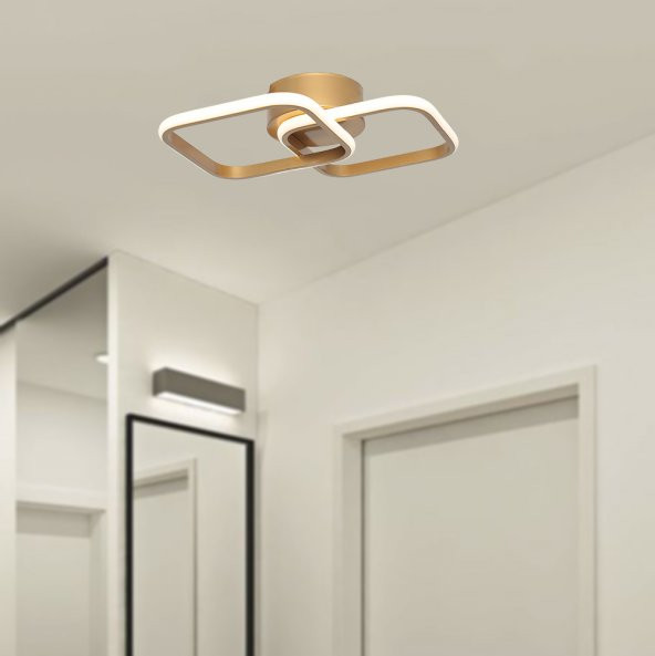 TT Aydınlatma TT405-2-ESK  Eskitme Boyalı 2 li Kare Led Avize - 2