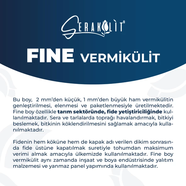 Serakülit Vermikülit - Fine 25 Litre - 2