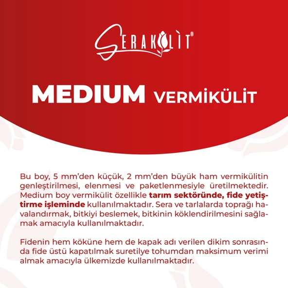 Serakülit Vermikülit - Medium 10 Litre - 2