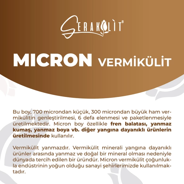 Serakülit Vermikülit - Micron 25 Litre - 2
