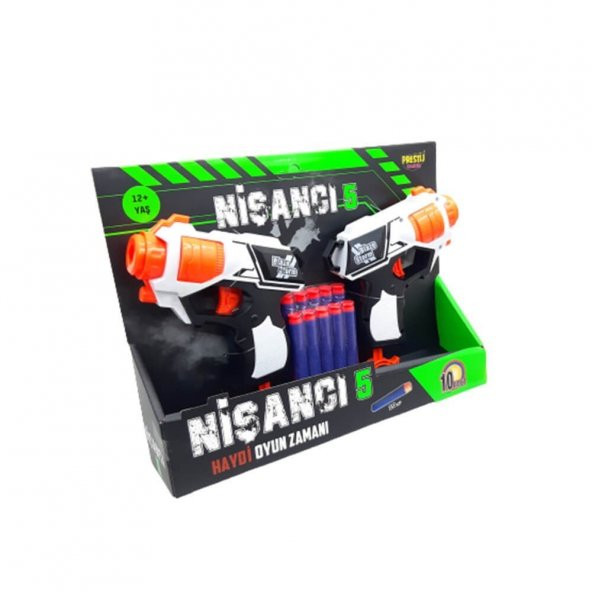 2 Li Nişancı 5 Nerf Silah Blaze Storm Tabanca Seti 0088 - 1
