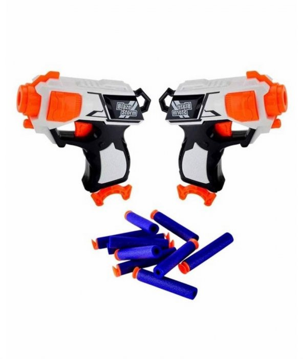 2 Li Nişancı 5 Nerf Silah Blaze Storm Tabanca Seti 0088 - 2
