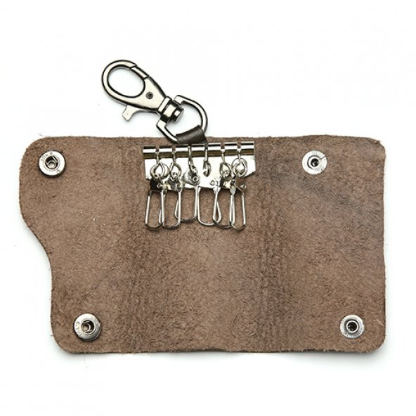 6LI DERİ ANAHTARLIK (KOYU KAHVERENGİ)/MDL-173 - Resim 2