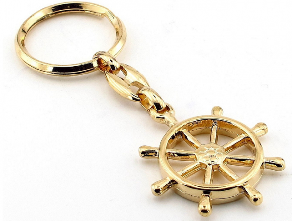 ALTIN RENGİ GEMİCİ DÜMEN METAL ANAHTARLIK/MDL-199 ürün görseli 1