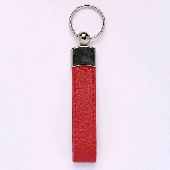 DERİ SAPLI ANAHTARLIK KIRMIZI-METAL/MDL-224 ürün görseli 1