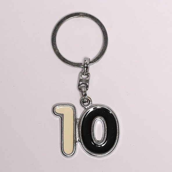 TARAFTAR 10 SAYILI ANAHTARLIK-(SİYAH-BEYAZ)-/MDL-356 ürün görseli 1