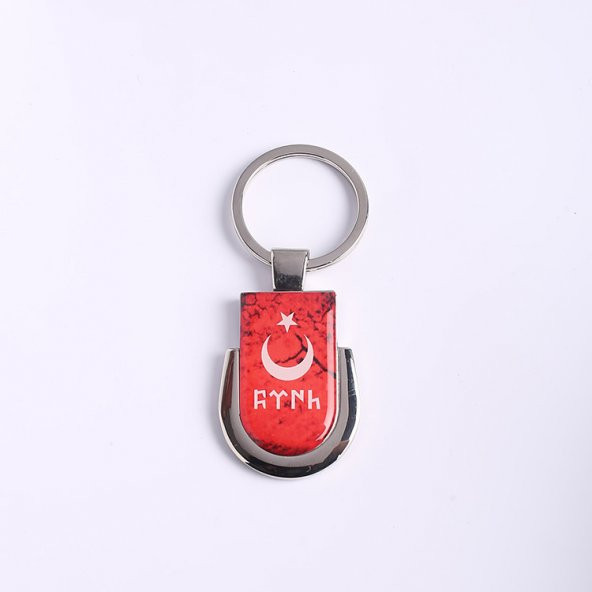 AY-YILDIZ VE (TÜRK) YAZILI ÇELİK ANAHTARLIK-/MDL-587 ürün görseli 1