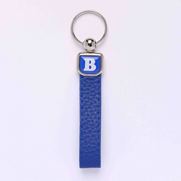 DERİ SAPLI HARF ANAHTARLIK HAFLİ-(B HARFİ)/MDL-618 ürün görseli