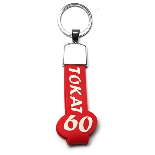 SLİKON SAPLI ŞEHİR PLAKA ANAHTARLIK-(TOKAT60)/MDL-735 ürün görseli 1