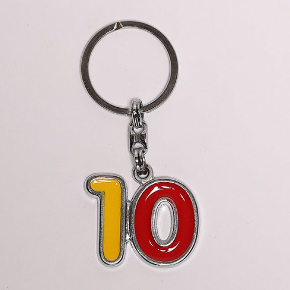 TARAFTAR 10 SAYILI ANAHTARLIK-(SARI-KIRMIZI)/MDL-786 ürün görseli 1