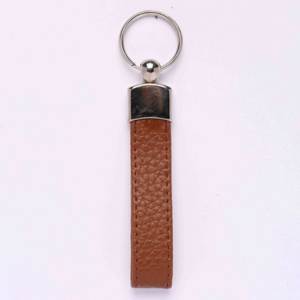 DERİ SAPLI ANAHTARLIK KAHVERENGİ-METAL/MDL-838 ürün görseli