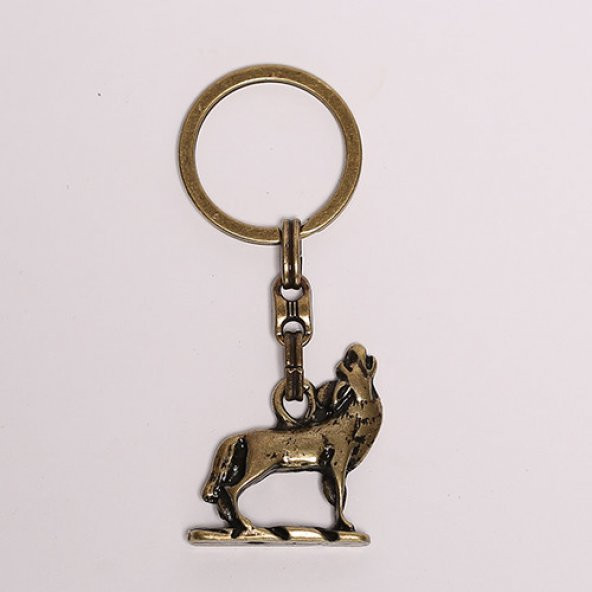 KURT TEMALI BRONZ RENGİ KROM ANAHTARLIK/MDL-912 ürün görseli 1