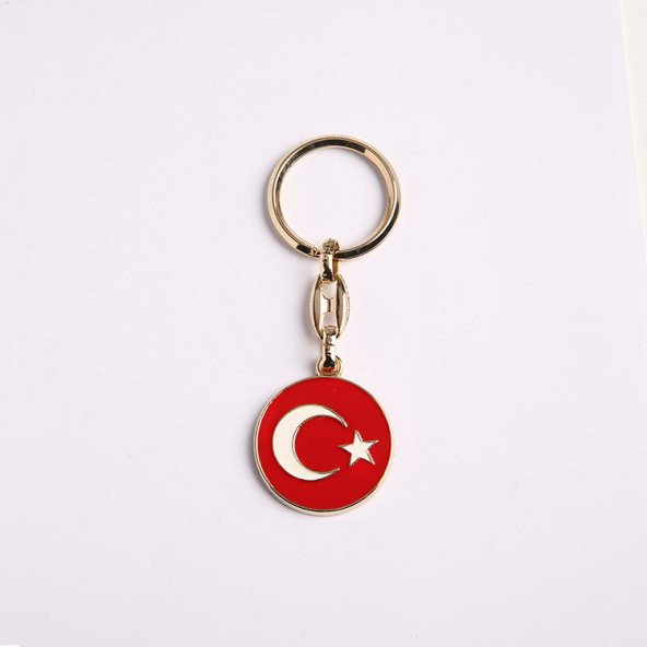 TÜRKBAYRAĞI TEMALI ANAHTARLIK-SARI/MDL-991 ürün görseli 1