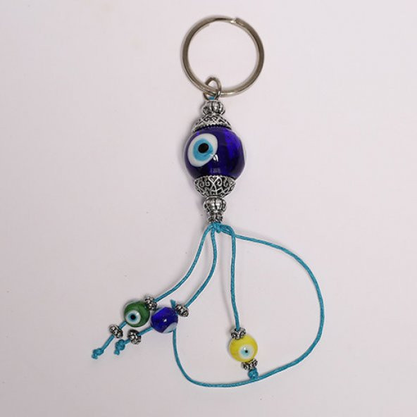 NAZAR TEMALI GÜMÜŞ RENGİ ANAHTARLIK485/MDL-1139 ürün görseli