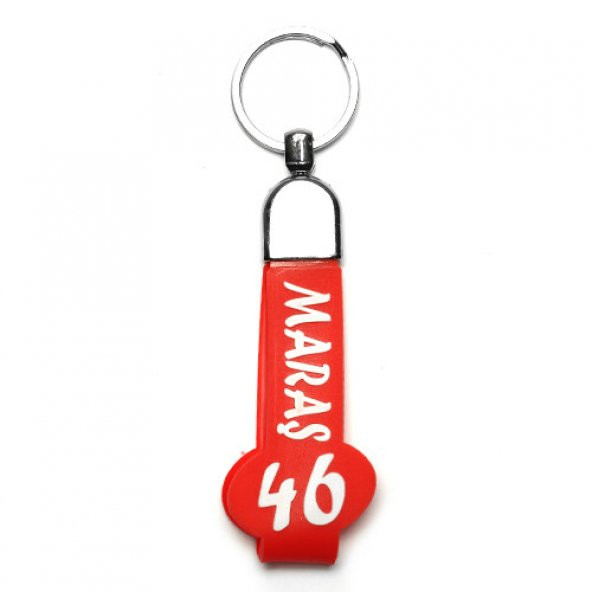 SLİKON SAPLI ŞEHİR PLAKA ANAHTARLIK-(MARAŞ46)ANAH117/MDL-1188 ürün görseli 1