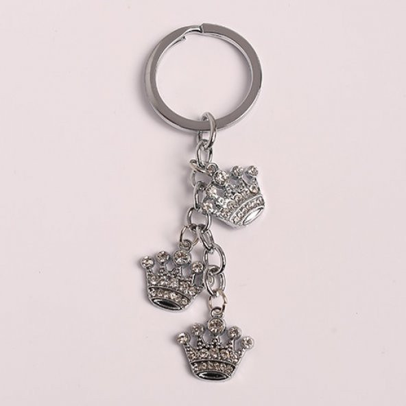 TAŞLI KRALİYET TACI TASARIMLI ANAHTARLIK651/MDL-1244 ürün görseli 1