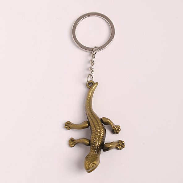 3D KERTENKELE TASARIM BRONZ-KROM ANAHTARLIK/MDL-1255 ürün görseli 1