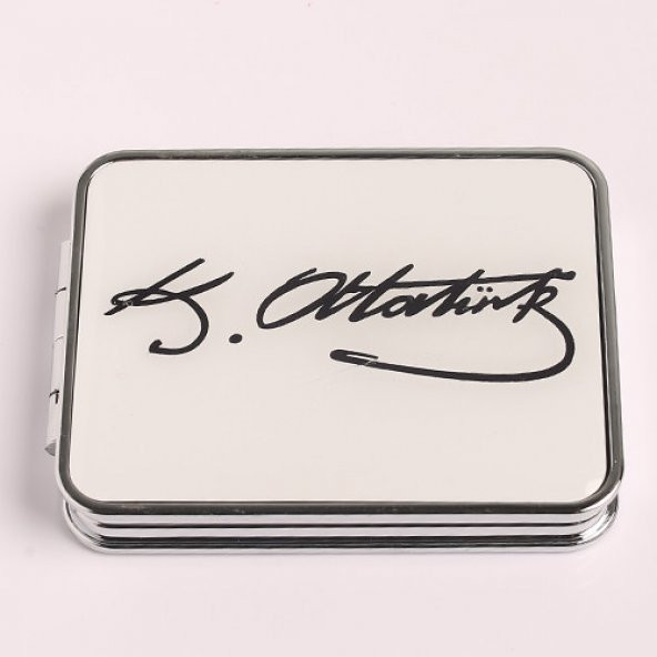 ATATÜRK İMZA TASARIMLI ÇİFT AYNALI AYNA/MDL-1270 ürün görseli 1