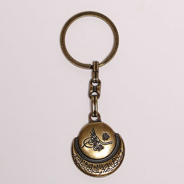 BAKIR RENGİ TUĞRA FİGÜRLÜ ANAHTARLIK/MDL-1278 ürün görseli 1