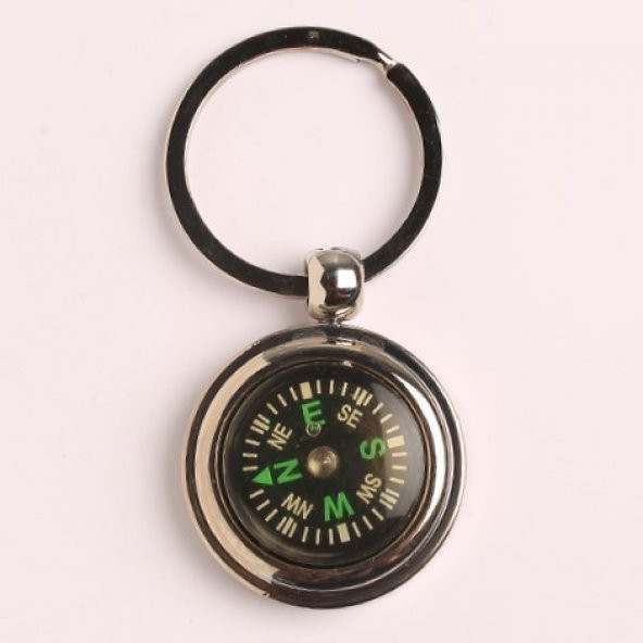 PUSULALI ÇELİK ANAHTARLIK-METALİK RENK/MDL-1413 ürün görseli