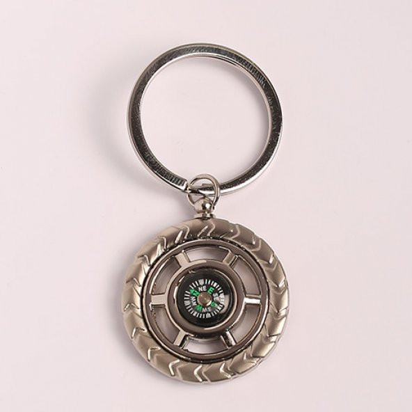 PUSULA TASARIMLI ÇELİK -METAL ANAHTARLIK/MDL-1417 ürün görseli