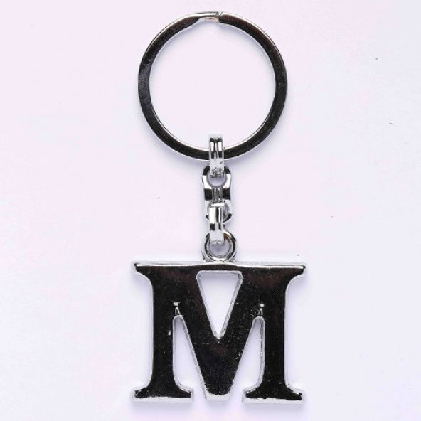 ( M HARFİ) ANAHTARLIK METALİK KROM466/MDL-1584 ürün görseli 1